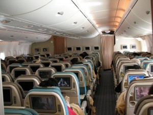 エアバスA380機内（Yクラス）