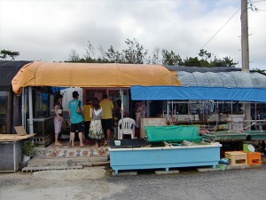 漁協の作業場かな、といった感じの店構え